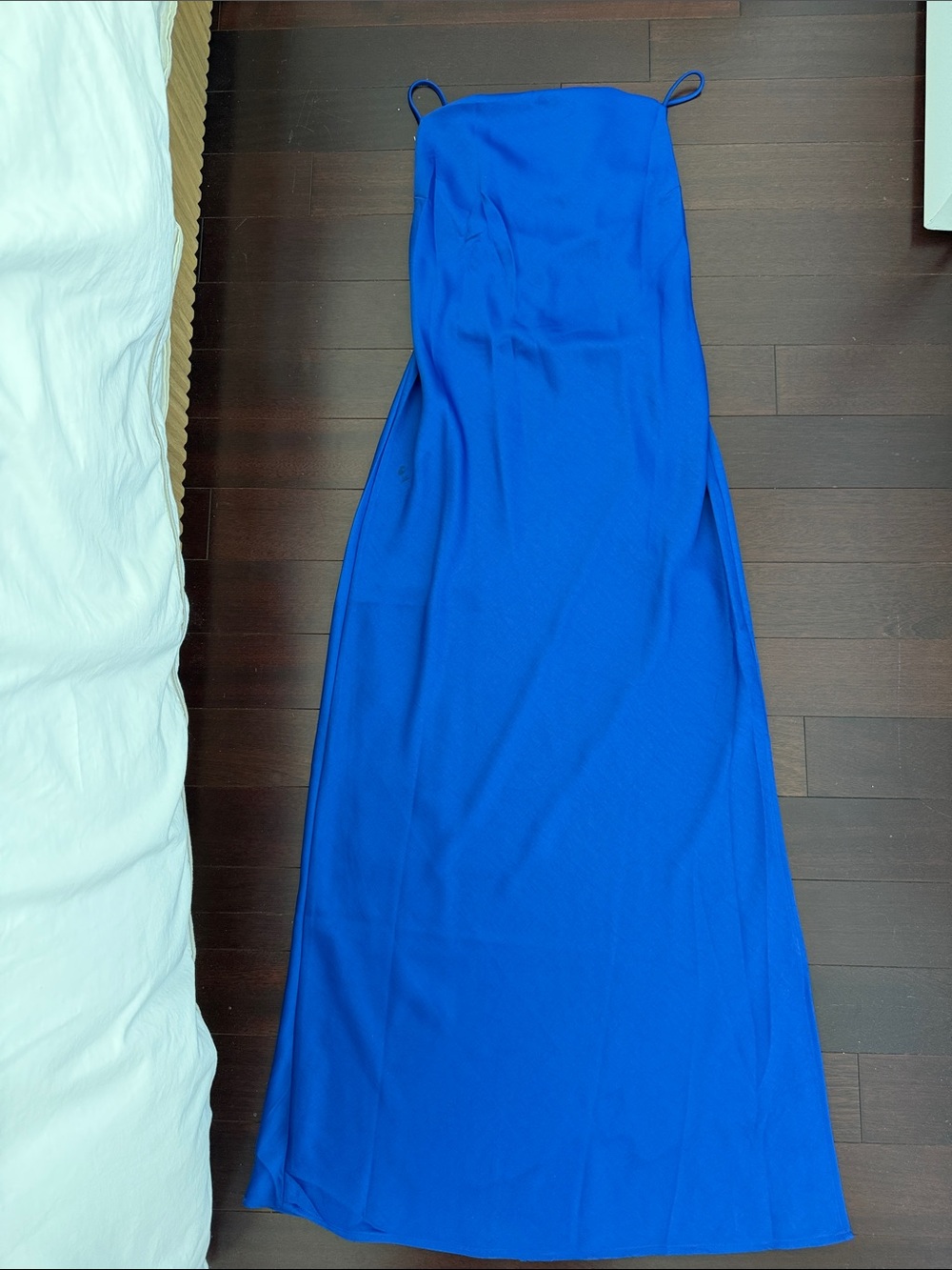 Meshki Cobalt Blue Strapless Slip Maxi Dress